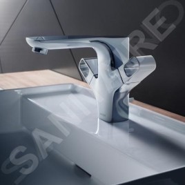 Axor Urquiola - Mélangeur de lavabo à deux robinets, chrome 11024000