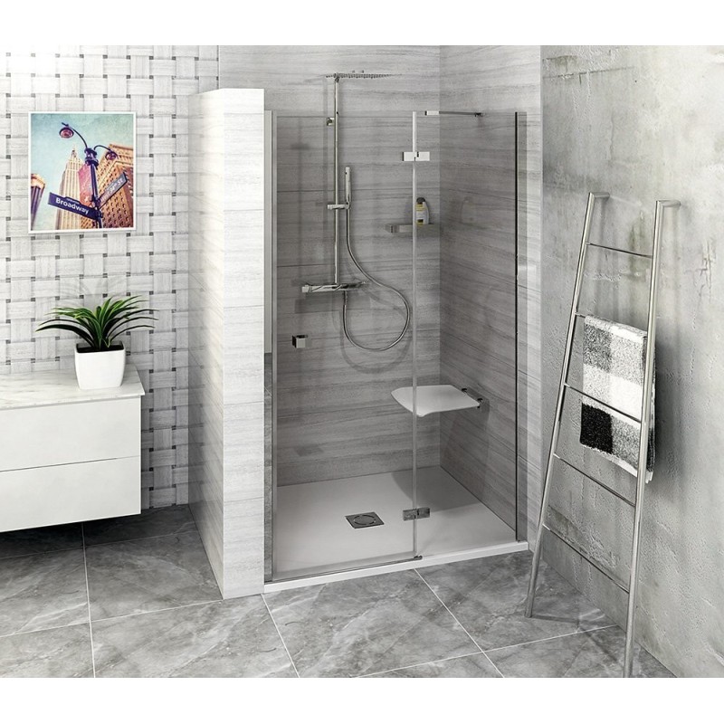FORTIS Porte de douche Alcove 1300 mm, verre clair/droit FORTIS Porte de douche Alcove 1300 mm, verre clair/droit