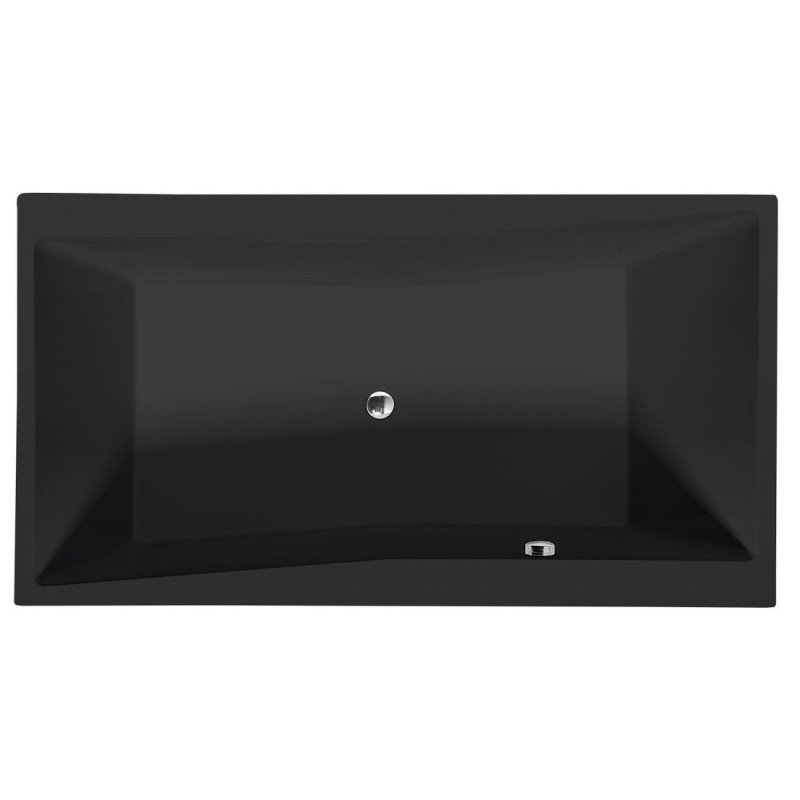 QUEST Bain rectangulaire 180x100x49cm, Noir Matt QUEST Bain rectangulaire 180x100x49cm, Noir Matt