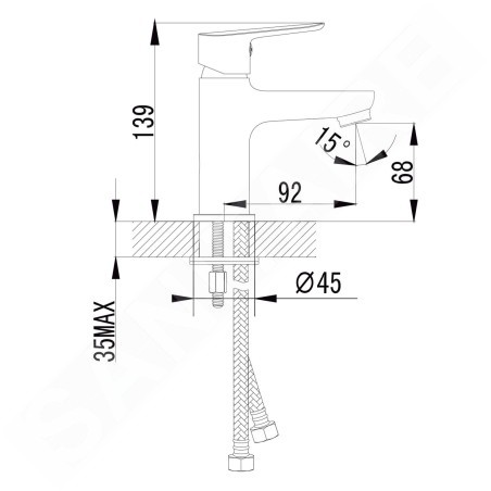 Sapho Small - Mitigeur de lavabo, chrome SM06