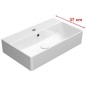 Lavabo en céramique KUBE X 60x37cm, blanc ExtraGlaze Lavabo en céramique KUBE X 60x37cm, blanc ExtraGlaze