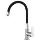 Mitigeur de cuisine LORE, bec flexible, noir/chrome