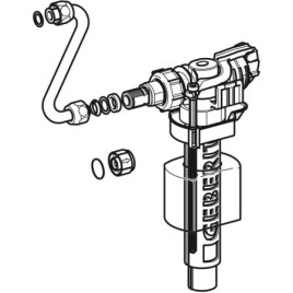 Robinet de remplissage GEBERIT pour réservoir Sigma, entrée latérale, 3/8"