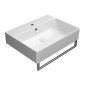 KUBE X lavabo en céramique 60x47cm, bord inférieur groud, blanc ExtraGlaze KUBE X lavabo en céramique 60x47cm, bord inférieur groud, blanc ExtraGlaze