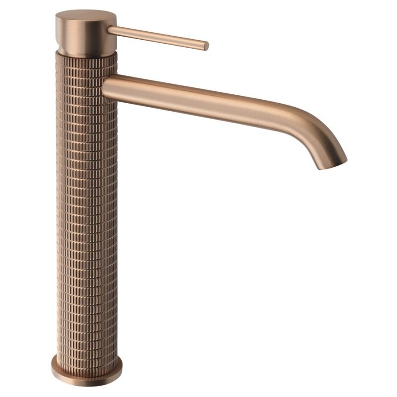 Mitigeur de lavabo haut FLAWO sans vidage, cuivre mat