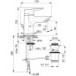 Ideal Standard Tesi - Mitigeur de lavabo Piccolo avec garniture de vidage, chrome A6566AA