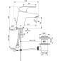 Ideal Standard CeraFlex - Mitigeur de lavabo avec vidage, chrome B1708AA