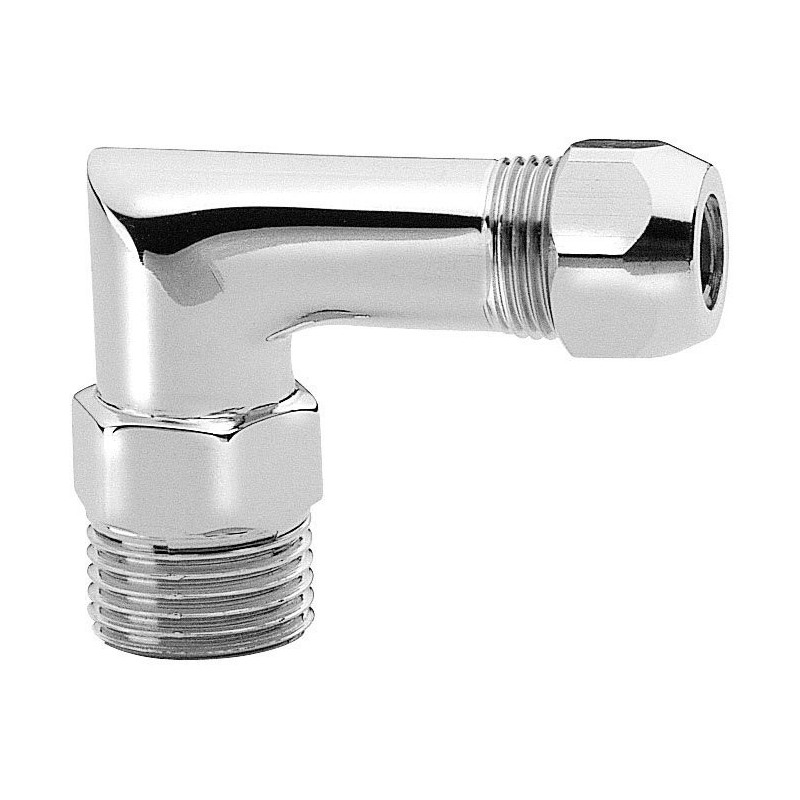 Coude de raccordement M1/2"x10, chromé