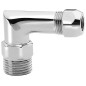 Coude de raccordement M1/2"x10, chromé