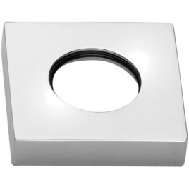 Rosace carrée 60/32 mm, hauteur 13 mm, chromée