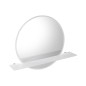 Miroir rond VISO avec éclairage LED et étagère, ø 60cm, blanc mat