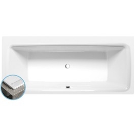 Baignoire rectangulaire KVADRA SLIM 170x80x47cm, blanche