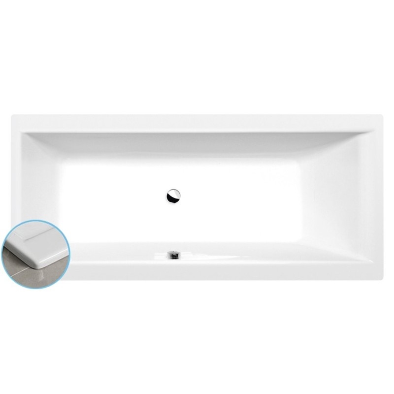 CLEO SLIM Bain rectangulaire 180x80x48cm, blanc CLEO SLIM Bain rectangulaire 180x80x48cm, blanc