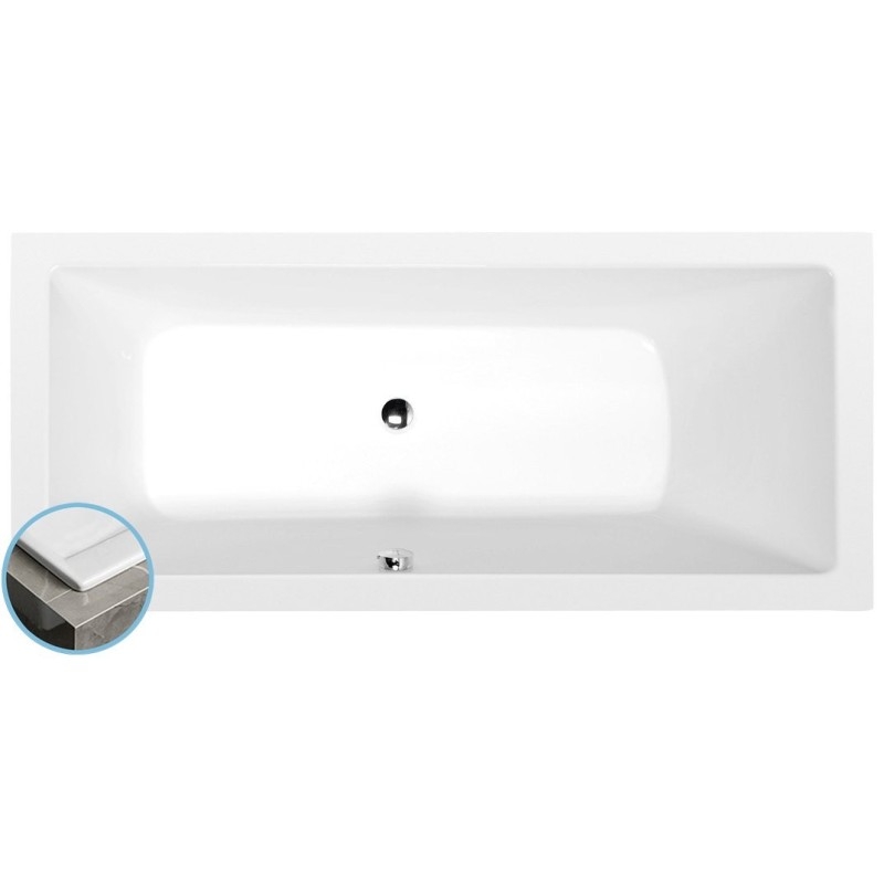 MIMOA SLIM Bain rectangulaire 170x75x39cm, blanc MIMOA SLIM Bain rectangulaire 170x75x39cm, blanc