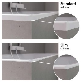 KRYSTA SLIM Bain rectangulaire 180x70x39cm, blanc