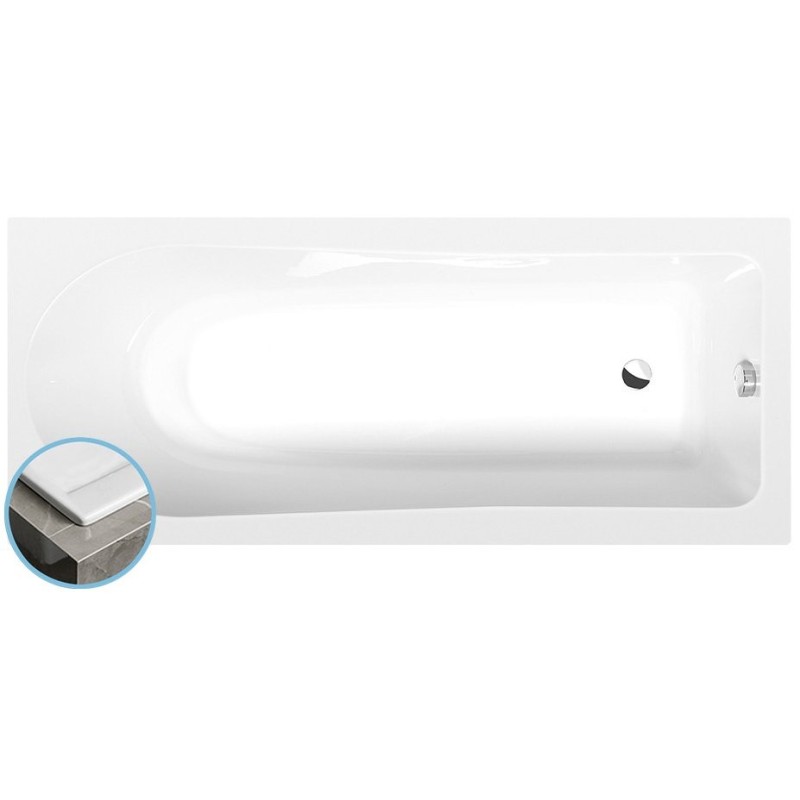 LISA SLIM Bain rectangulaire 170x70x47cm, blanc LISA SLIM Bain rectangulaire 170x70x47cm, blanc