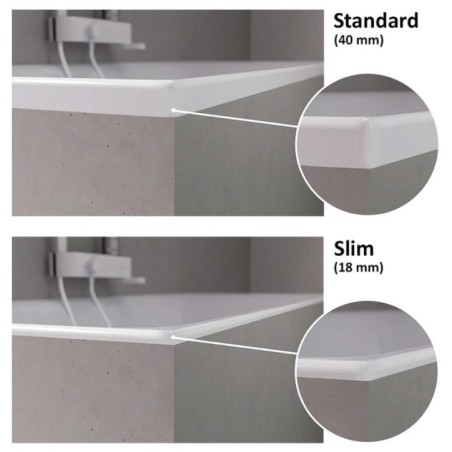 LISA SLIM Bain rectangulaire 170x70x47cm, blanc