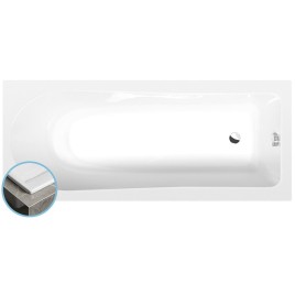 LISA SLIM Bain rectangulaire 160x70x47cm, blanc