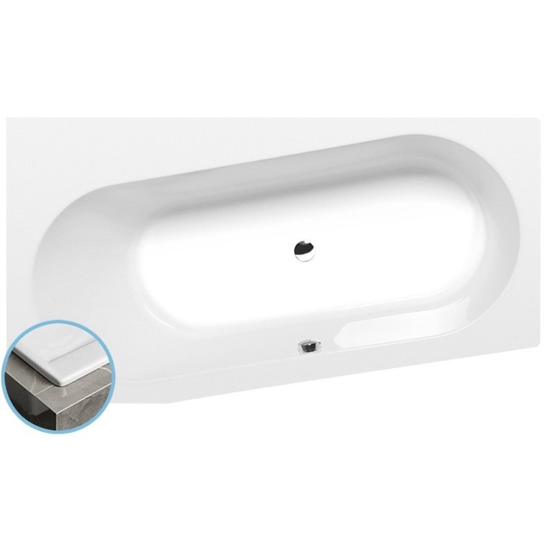 ASTRA WL SLIM Bain asymétrique 165x90x48cm, blanc ASTRA WL SLIM Bain asymétrique 165x90x48cm, blanc