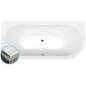 VIVA L SLIM Bain asymétrique 185x80x47cm, blanc VIVA L SLIM Bain asymétrique 185x80x47cm, blanc