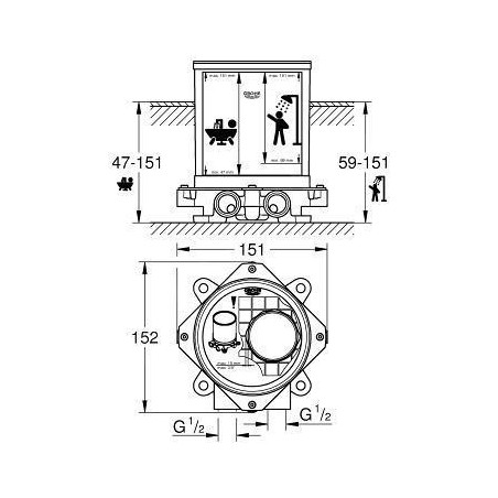 Grohe Veris F-Digital - Set encastré DN 15 29086000