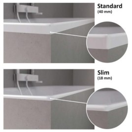VIVA R SLIM Bain asymétrique 175x80x47cm, blanc