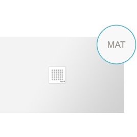 FLEXIA Cast Marble Shower Tray 130x80cm, Cuttable selon votre Req, tapis blanc
