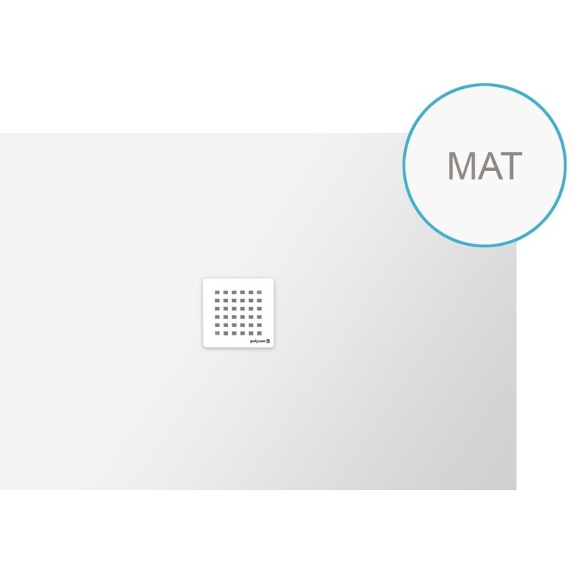 FLEXIA Cast Marble Shower Tray 130x90cm, Cuttable selon votre Req, blanc mat FLEXIA Cast Marble Shower Tray 130x90cm, Cuttable selon votre Req, blanc mat