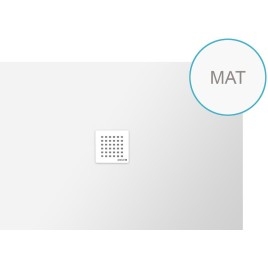 FLEXIA Cast Marble Shower Tray 130x90cm, Cuttable selon votre Req, blanc mat
