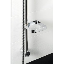 Étagère de rail de douche 19, 22, 25mm, ABS/chrome