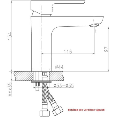 Novaservis Titania Smart - Mitigeur de lavabo avec vidage, chrome 98001,0