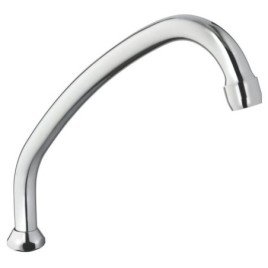 Tap spout, 195mm, J-Shape, chrome