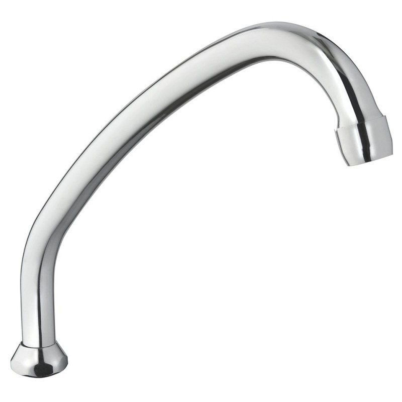 Tap spout, 195mm, J-Shape, chrome