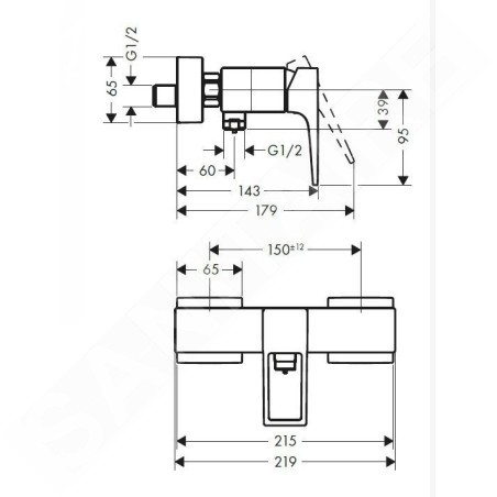 Hansgrohe Metropol - Mitigeur de douche, chrome 74560000