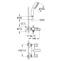 Grohe Costa L - Mitigeur de baignoire avec accessoires, chrome 2546010A