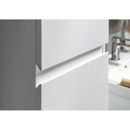 Unité de rangement ALTAIR Tall avec Panier de blanchisserie 40x184x31cm, blanc