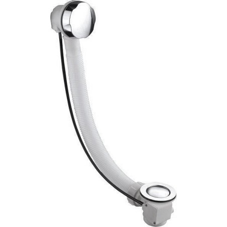 Pop Up Bath Waste (L) 700mm, sans siphon, laiton/chrome