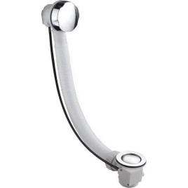 Pop Up Bath Waste (L) 700mm, sans siphon, laiton/chrome