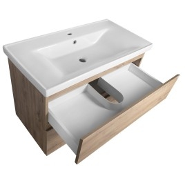 ALTAIR Vanity Unité 86,5x60x45cm, empereur chêne