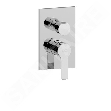 Paffoni West - Mitigeur de douche encastré avec inverseur, 2 sorties, chrome WS018CR