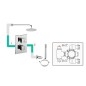 Paffoni West - Mitigeur de douche encastré avec inverseur, 2 sorties, chrome WS018CR