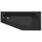 TIGRA R Bain Asymétrique 170x80x46cm, Noir Matt