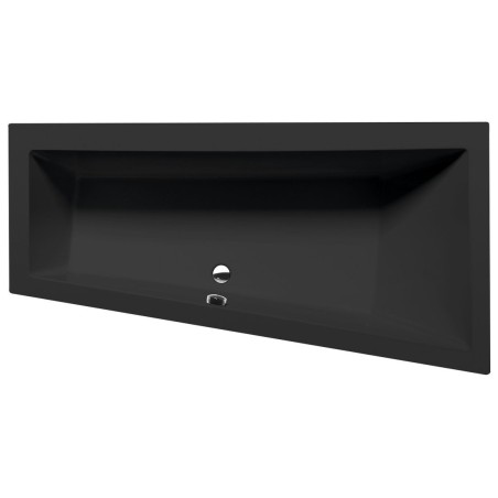 ANDRA R Asymmetric Bath 170x90x45cm, Black Matt