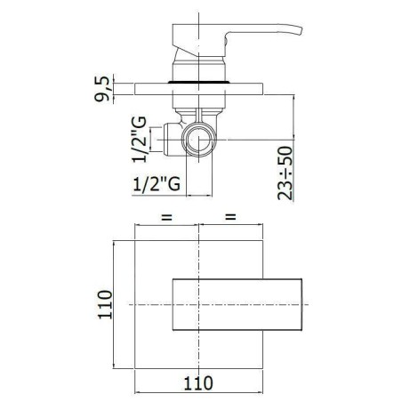 Paffoni Level - Mitigeur de douche encastré avec corps d’encastrement, chrome LES010CR