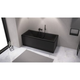 CLEO Bain rectangulaire 170x75x48cm, Noir Matt