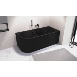 VIVA R Bain asymétrique 175x80x47cm, Noir Matt