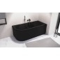 VIVA R Bain asymétrique 175x80x47cm, Noir Matt VIVA R Bain asymétrique 175x80x47cm, Noir Matt