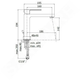 Paffoni Effe - Mitigeur de lavabo Medium, chrome EF074CR