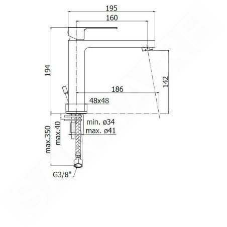Paffoni Effe - Mitigeur de lavabo Medium, chrome EF074CR