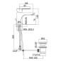 Paffoni Blu - Mitigeur de lavabo avec vidage, chrome BLU075CR